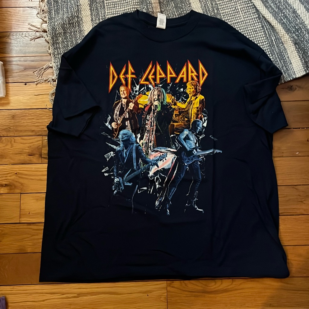 Mens Def Leppard Navy Blue Tshirt